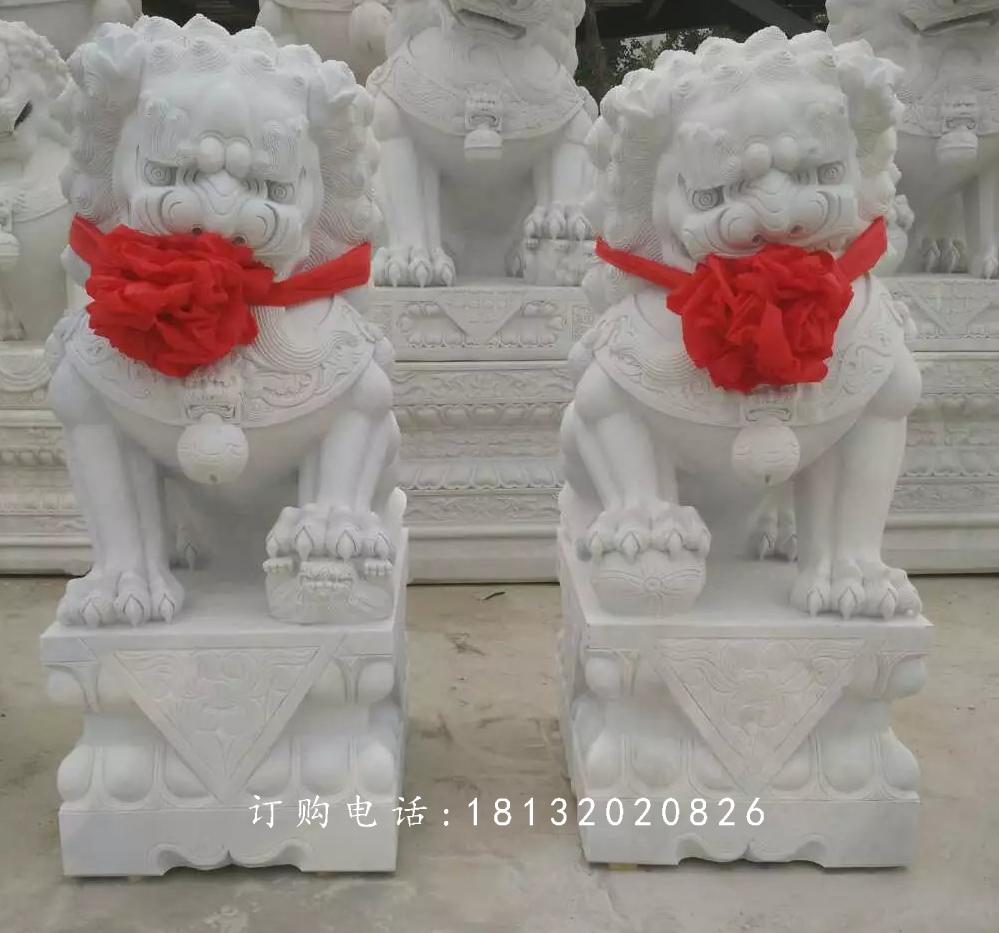 北京狮，汉白玉狮子雕塑