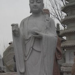 地藏王石雕，汉白玉佛像雕塑