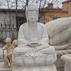 释迦牟尼石雕，大理石佛像雕塑