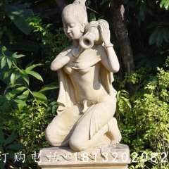 美女沐浴石雕，公园人物石雕