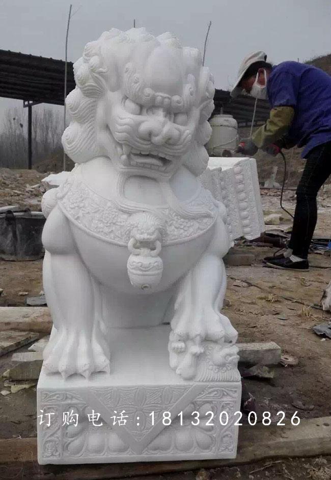北京狮石雕，汉白玉狮子石雕 (1)