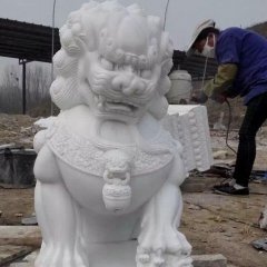 北京狮石雕，汉白玉狮子石雕