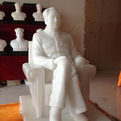 汉白玉伟人雕塑，毛主席石雕