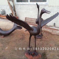 仙鹤铜雕，广场动物铜雕