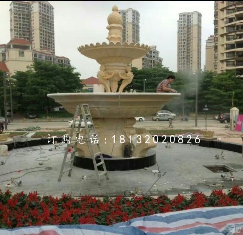 花园喷泉石雕,石喷泉雕塑
