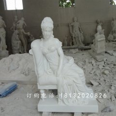 西方女王石雕，汉白玉人物石雕