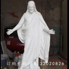 汉白玉耶稣雕塑，教会人物石雕