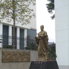 立式鲁班雕塑，广场古代名人铜雕