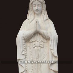 石雕圣母，汉白玉圣母雕塑