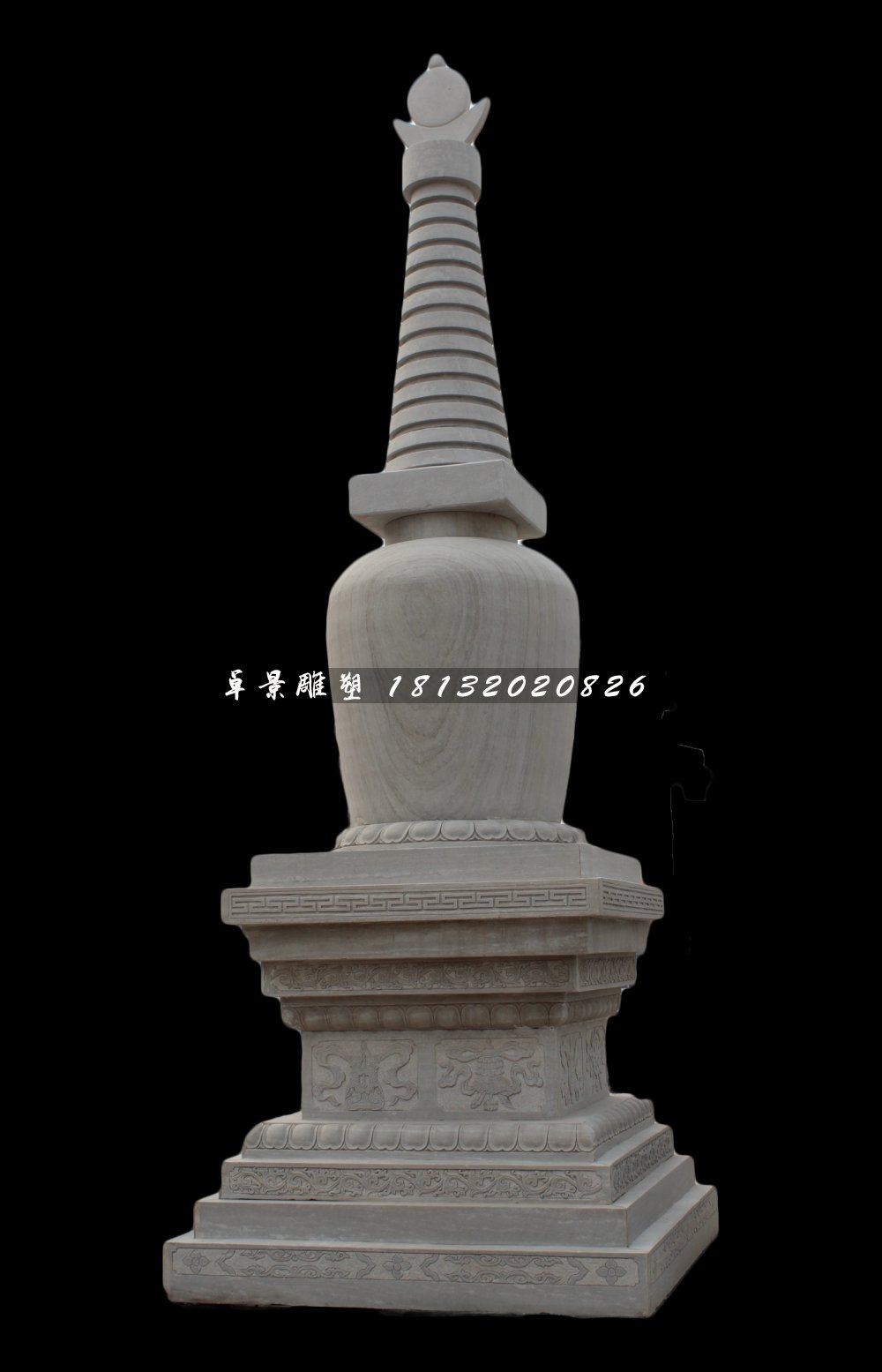 大理石塔雕塑，广场石雕塔 (2)