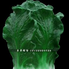 玻璃钢大白菜雕塑，仿真蔬菜雕塑
