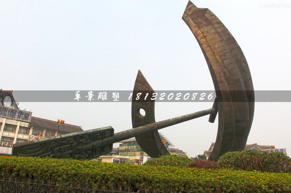 船桨不锈钢雕塑，大型广场雕塑 (1)