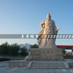 戚继光石雕，广场古代人物石雕