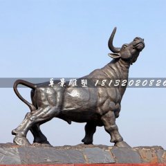铜牛雕塑，广场动物铜雕