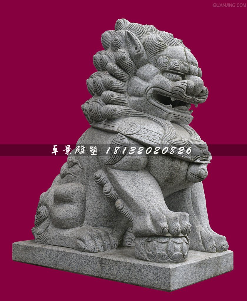 北京狮石雕，大理石狮子雕塑 (3)