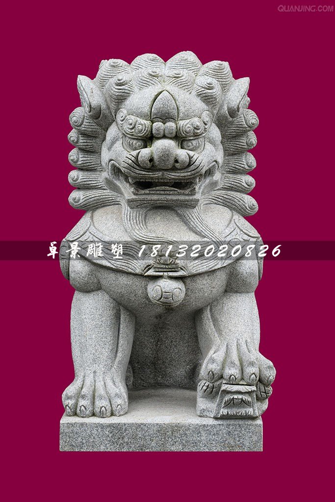 北京狮石雕，大理石狮子雕塑 (1)