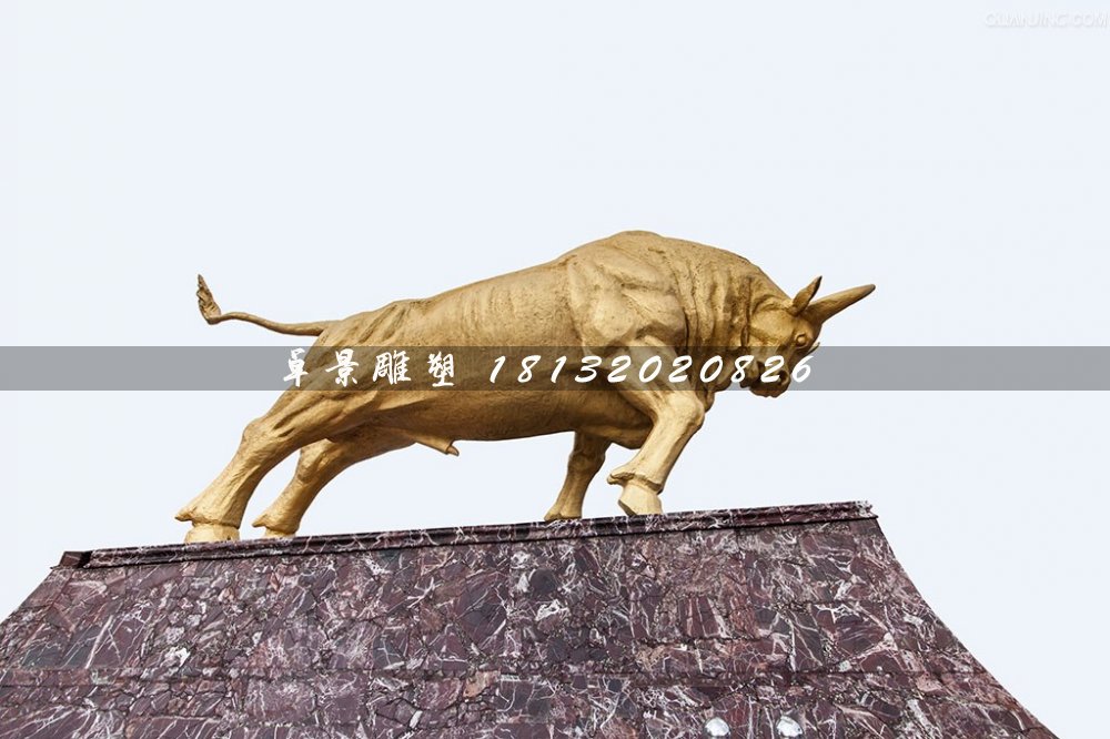 奔牛铜雕，广场铜牛雕塑 (1)