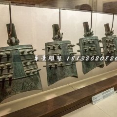 编钟铜雕，古代乐器铜雕