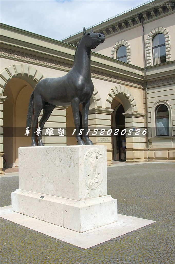 一匹马铜雕，广场动物铜雕