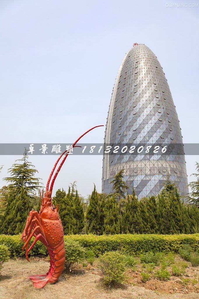 龙虾雕塑，玻璃钢仿真动物 (3)