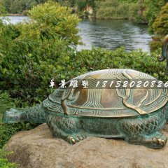 青铜龙龟雕塑，公园动物铜雕