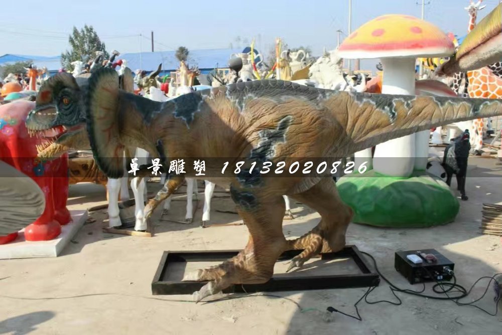 恐龙雕塑，玻璃钢仿真动物雕塑 (1)