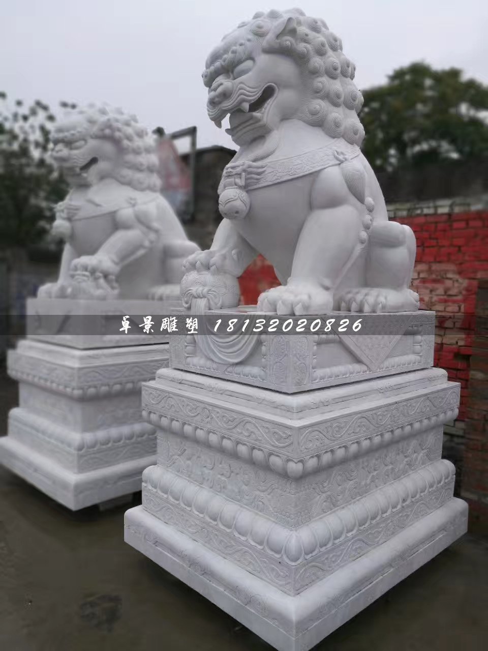 大型狮子石雕，北京狮石雕 (1)