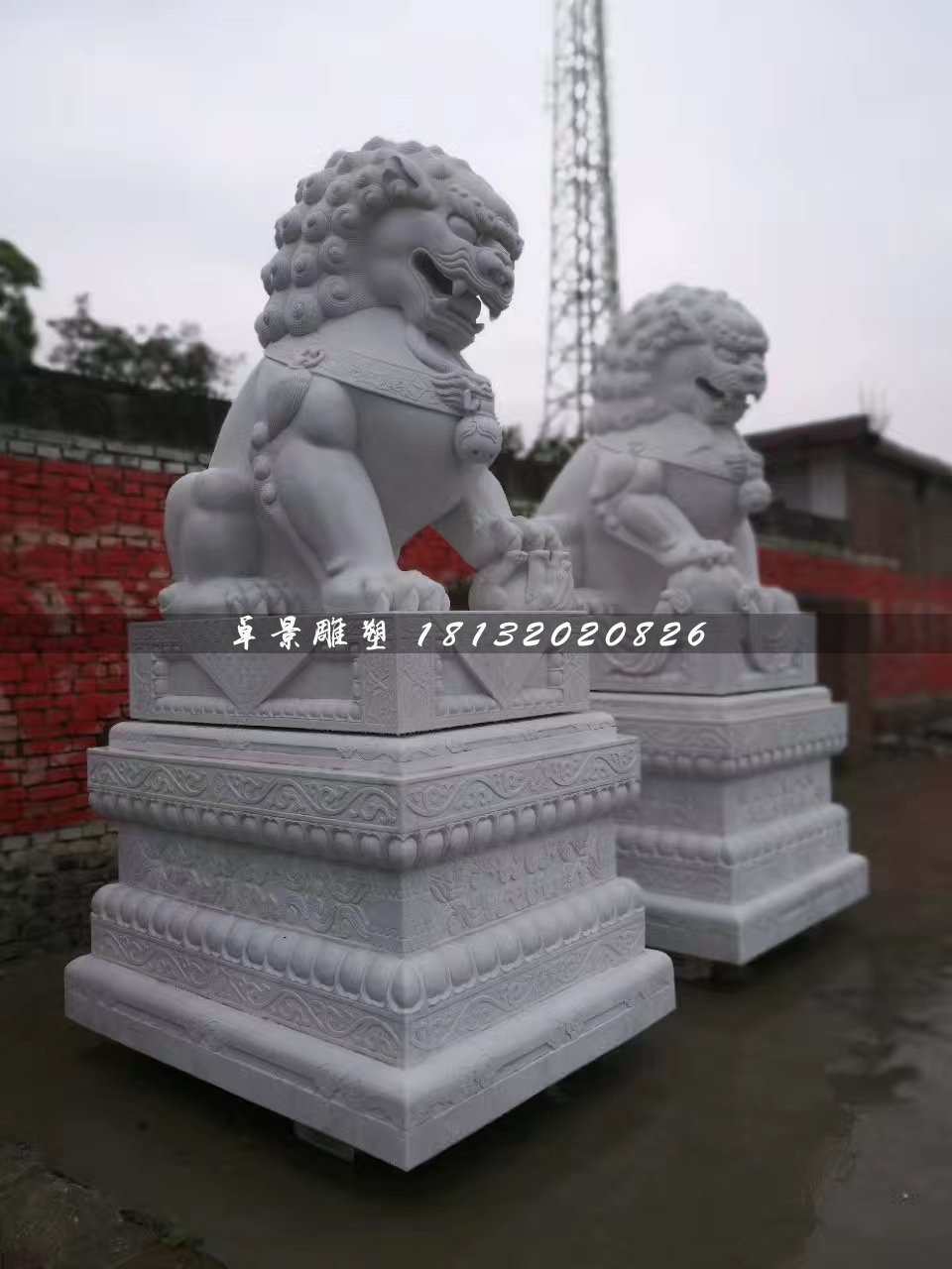大型狮子石雕，北京狮石雕 (2)