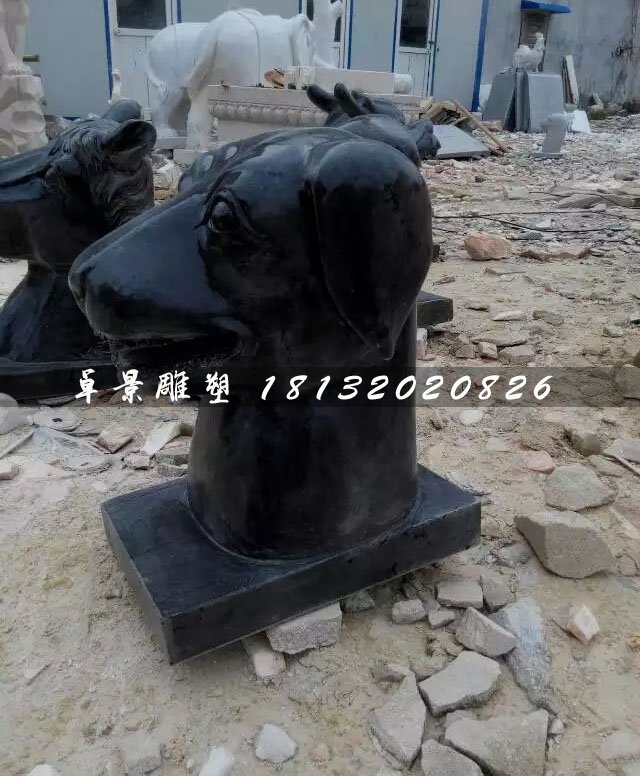 十二生肖兽首石雕，公园动物石雕 (4)