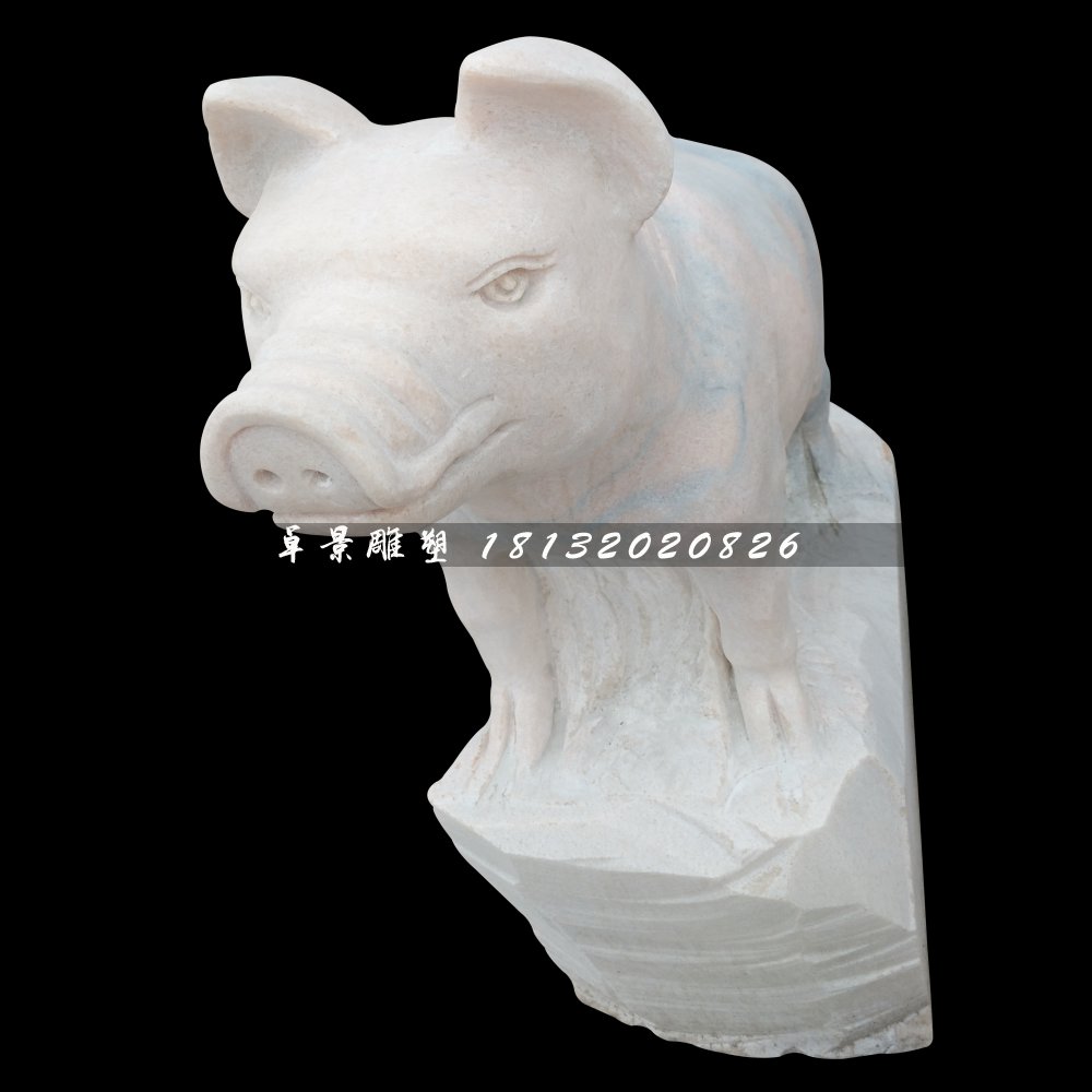动物石雕，大理石十二生肖雕塑 (1)
