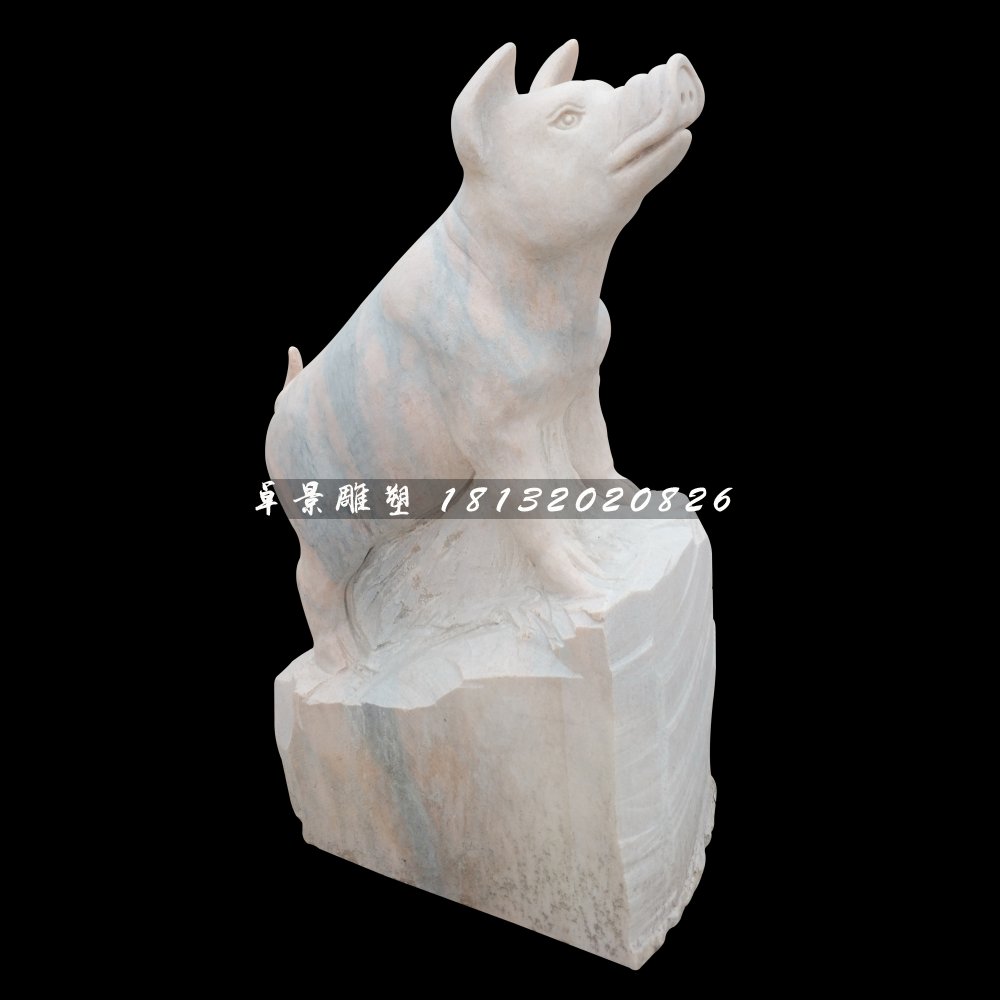 动物石雕，大理石十二生肖雕塑 (3)