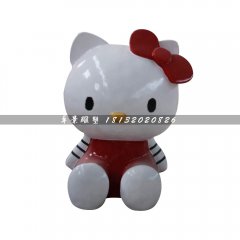 hellokitty猫雕塑，玻璃钢卡通猫