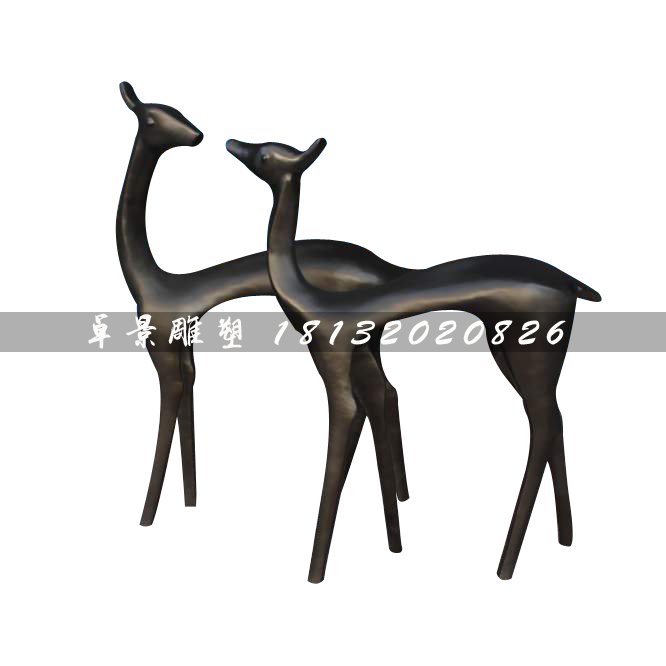 抽象雄鹿雕塑，玻璃钢抽象动物 (1)