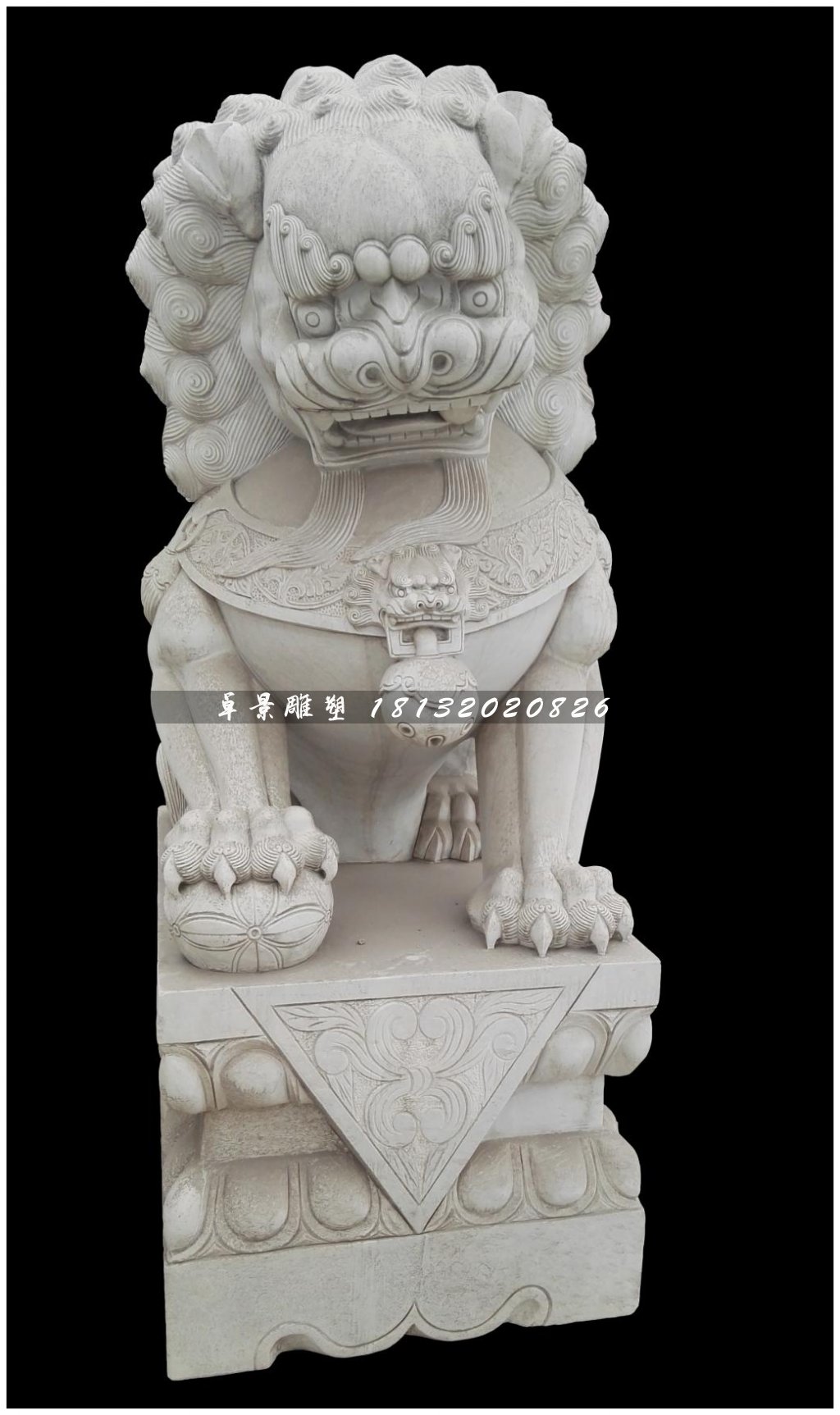 北京狮石雕，小型石狮子雕塑 (3)