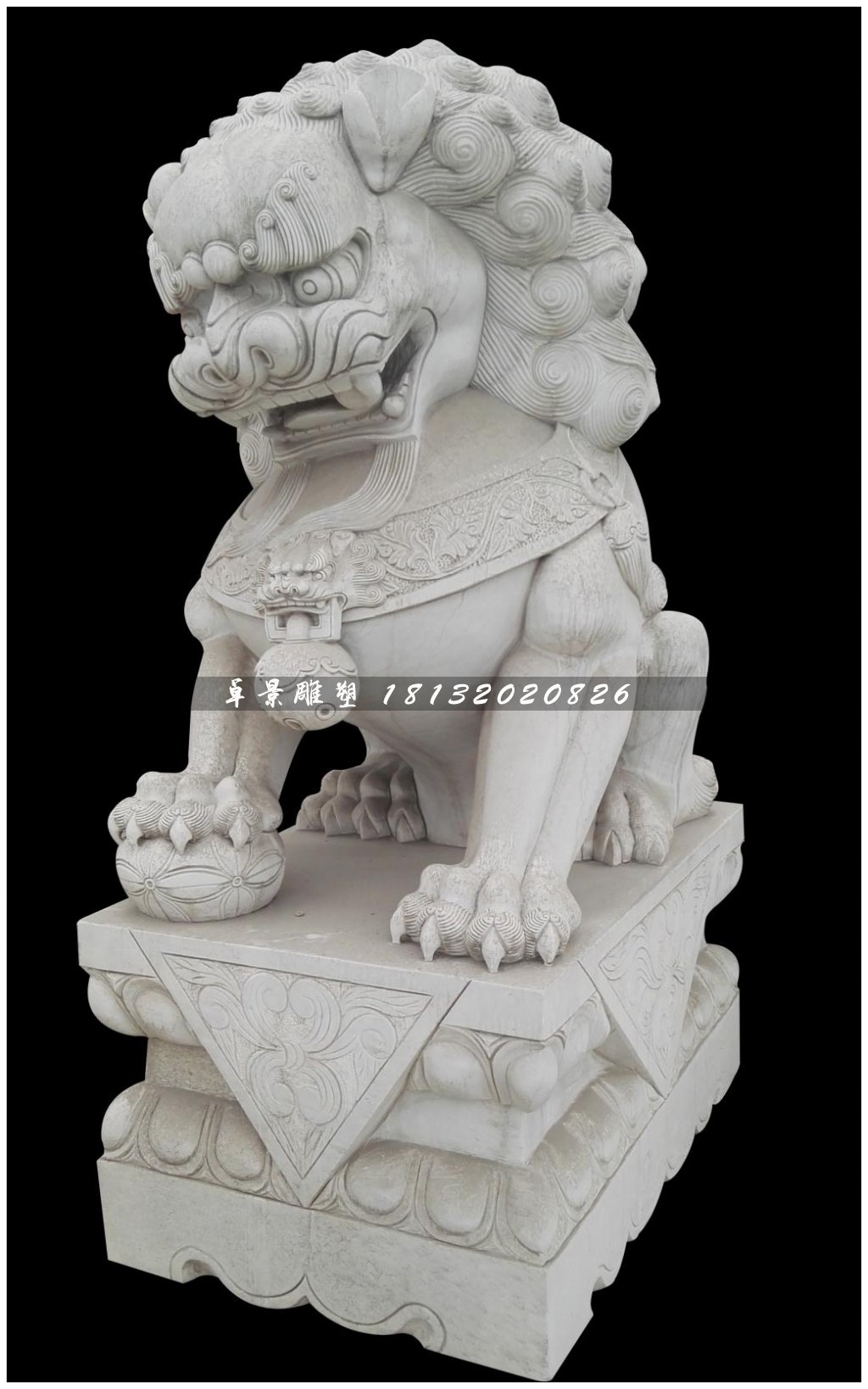 北京狮石雕，小型石狮子雕塑 (2)