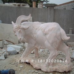 石雕山羊雕塑，公园动物石雕