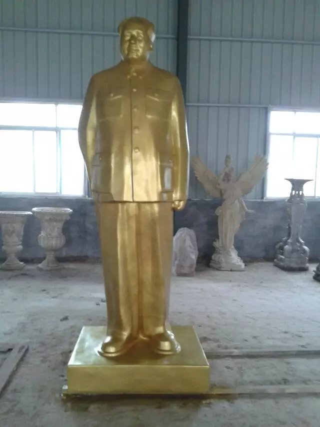 毛主席背手像，玻璃钢伟人雕塑 (1)