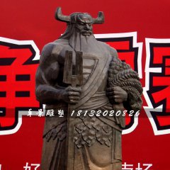 神农铜雕，古代神话人物铜雕