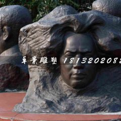 毛主席头像浮雕，伟人铜浮雕