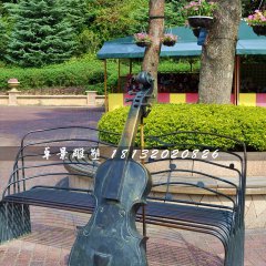 大提琴铜雕，公园景观铜雕