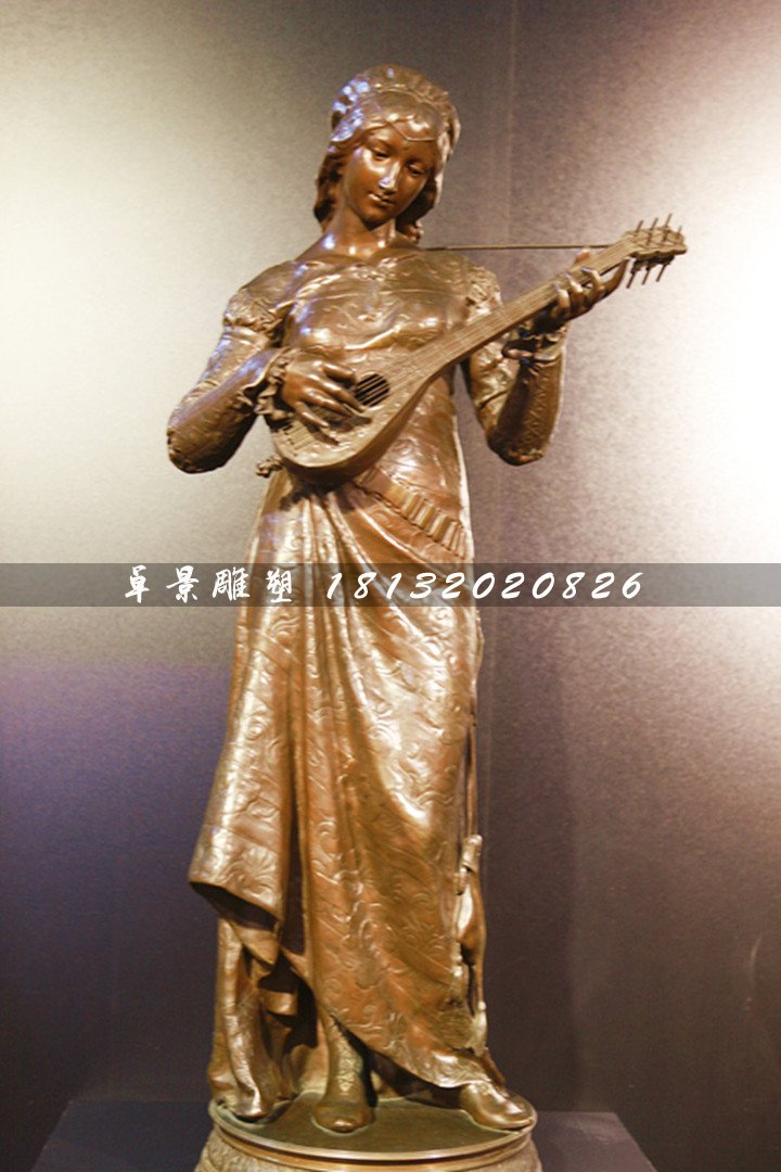 西方美女铜雕，公园人物铜雕 (1)