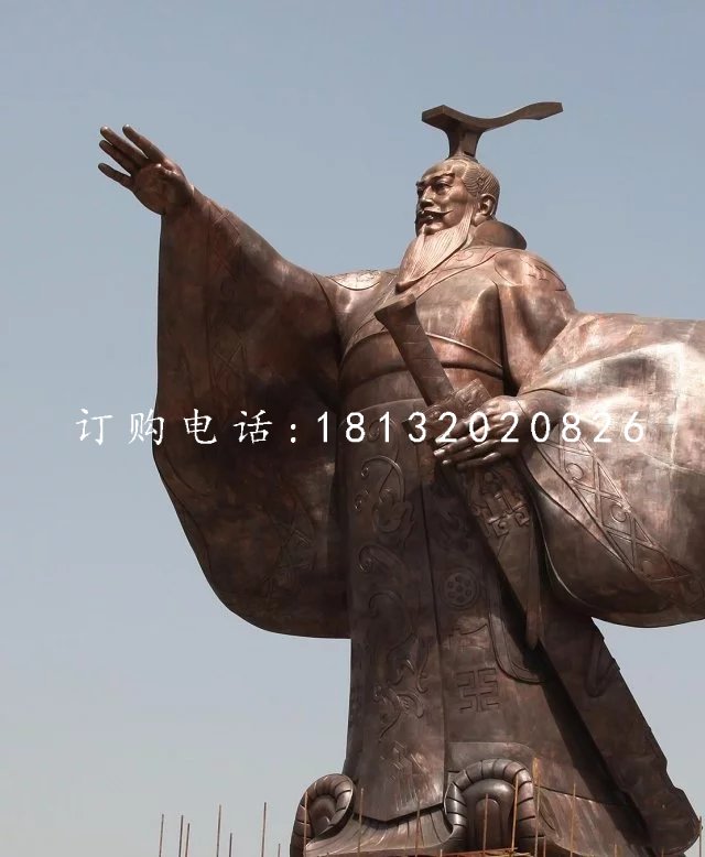 汉武帝铜雕古代人物雕塑