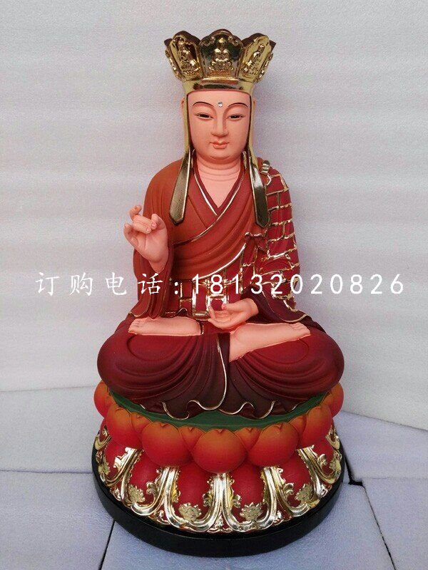 彩绘地藏王菩萨玻璃钢佛像雕塑 (2)