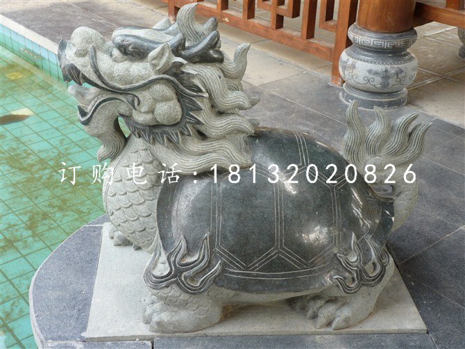 龙龟石雕大理石龙龟雕塑 (2)