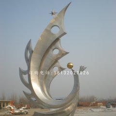 不锈钢抽象凤凰公园抽象雕塑
