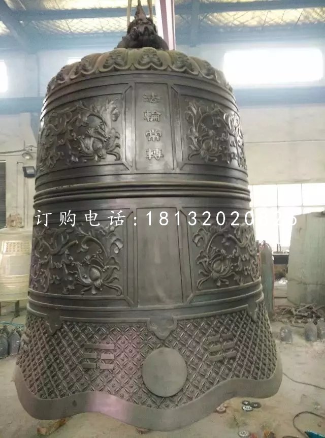 国泰民安铜钟寺庙铜雕钟 (1)