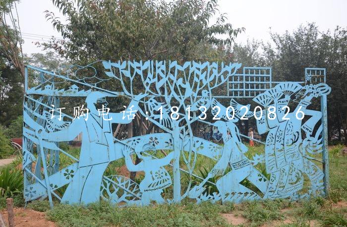 不锈钢剪纸雕塑,公园不锈钢浮雕