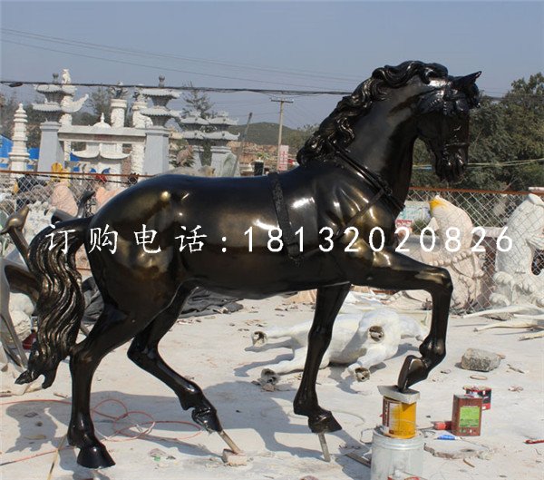 玻璃钢马，公园动物雕塑
