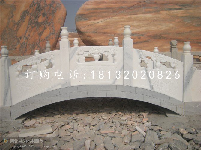 汉白玉石小桥雕塑拱桥石雕 (3)