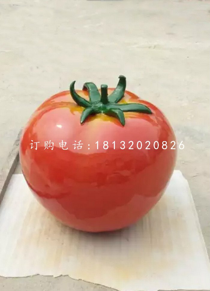 仿真西红柿雕塑，玻璃钢蔬菜